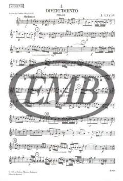 Sei divertimenti for Violin, Viola and Violoncello No. 1-3 von Joseph Haydn 