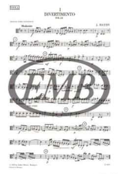 Sei divertimenti for Violin, Viola and Violoncello No. 1-3 von Joseph Haydn 