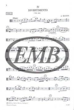 Sei divertimenti for Violin, Viola and Violoncello No. 4-6 von Joseph Haydn 