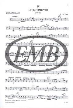 Sei divertimenti for Violin, Viola and Violoncello No. 4-6 von Joseph Haydn 