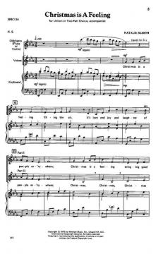 Christmas Is A Feeling von Natalie Sleeth 
