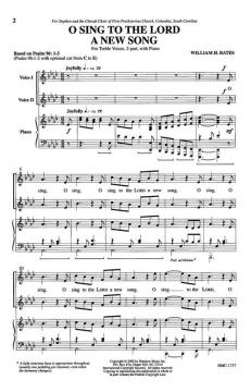 O Sing To The Lord A New Song von William H. BatesWilliam H. Bates 