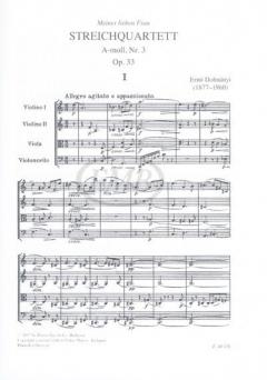 Streichquartett Nr. 3 a-Moll von Ernst von Dohnanyi im Alle Noten Shop kaufen
