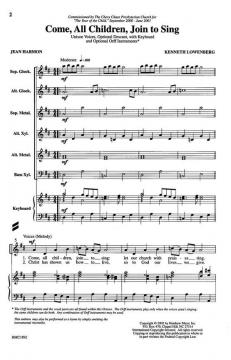 Come, All Children, Join To Sing von Kenneth LowenbergKenneth Lowenberg 
