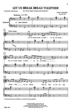 Let Us Break Bread Together von John Gardner 