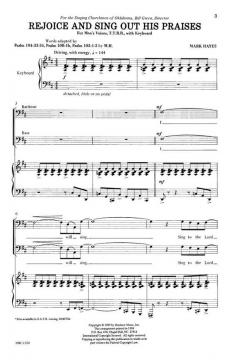 Rejoice And Sing Out His Praises von Mark Hayes 