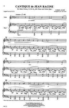 Cantique De Jean Racine von Gabriel Fauré 