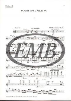 String Quartet No. 1 von Endre Szervansky 