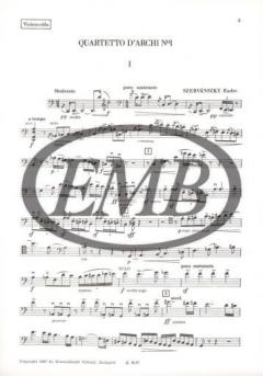 String Quartet No. 1 von Endre Szervansky 