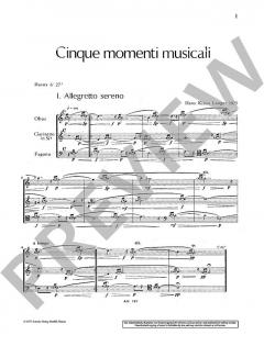 Cinque momenti musicali von Hans-Klaus Langer (Download) 