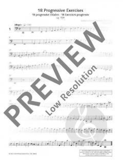 18 progressive Etüden op. 120 von Justus Johann Friedrich Dotzauer (Download) 