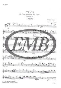Trios Op. 61 von François Devienne für Flöte, Klarinette und Fagott (Stimmensatz) im Alle Noten Shop kaufen