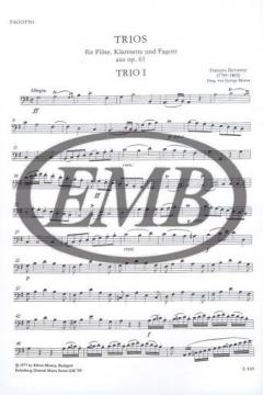 Trios Op. 61 von François Devienne für Flöte, Klarinette und Fagott (Stimmensatz) im Alle Noten Shop kaufen