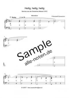 Zum Sanctus (Heilig, heilig) von Franz Schubert (Download) 
