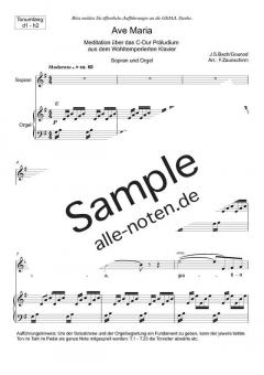 Ave Maria d1 - h2 von Johann Sebastian Bach (Download) 