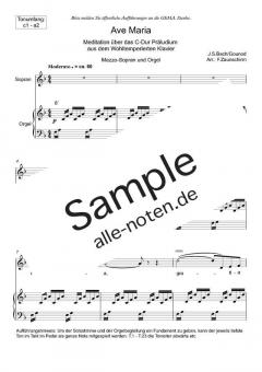 Ave Maria c1 - a2 von Johann Sebastian Bach (Download) 