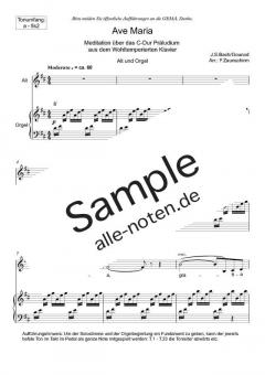 Ave Maria a - fis2 von Johann Sebastian Bach (Download) 