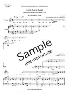 Zum Sanctus (Heilig, heilig) hoch von Franz Schubert (Download) 