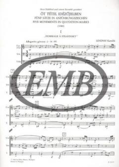 Five Movements in Quotation (Kamillo Lendvay) 