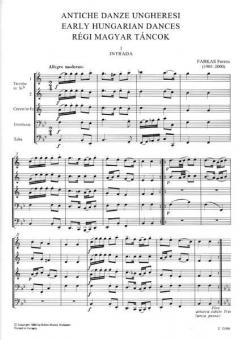 Early Hungarian Dances From The 17th Century (Ferenc Farkas) 
