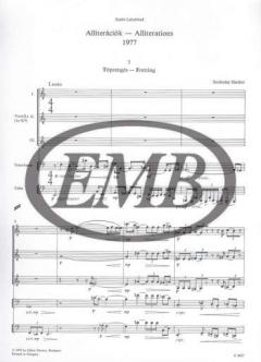 Alliterations For brass quintet (Sandor Szokolay) 