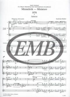Miniatures For Brass Sextet (Sandor Szokolay) 