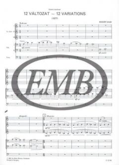 12 Variations For Brass Instruments (Istvan Bogar) 