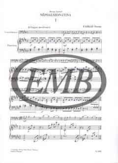 Sonatina Based on Hungarian Folksongs von Ferenc Farkas 