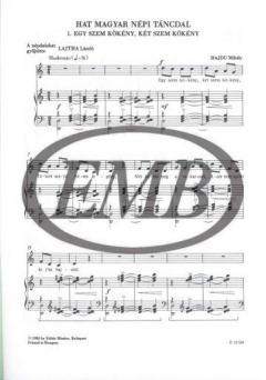 Six Hungarian Folkdance von Mihaly Hajdu 
