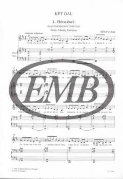 Two Songs von György Kósa 