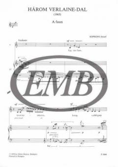 Three Verlaine Songs von Jozsef Soproni 