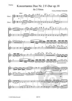 Duo Nr. 2 F-Dur op. 18 von Georg Abraham Schneider 