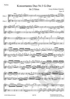 Duo Nr. 3 G-Dur op. 18 von Georg Abraham Schneider 