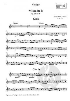 Missa in B op. 18 Nr. 6 von Johann Anton Kobrich 