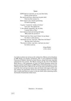 Love bade me welcome von Roderick Williams 