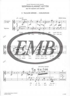 Duo for soprano and clarinet (György Orban) 