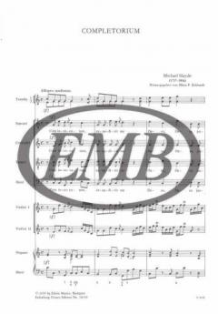Completorium von Michael Haydn 
