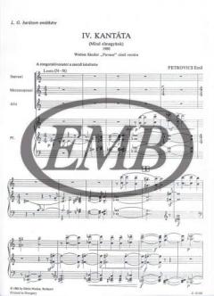Kantate Nr. 4 (Mind elmegyünk) von Emil Petrovics für Frauenchor und Kammerorchester nach dem Gedicht von S. Weöres im Alle Noten Shop kaufen
