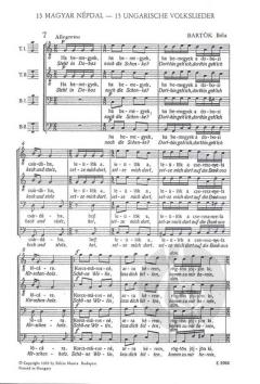15 magyarnépdal 2 (Bela Bartók) 