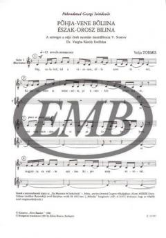 Észak-orosz bilina férfikarra és szólistákra (Veljo Tormis) 