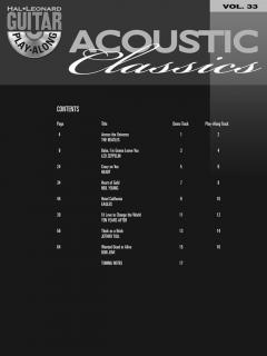 Guitar Play-Along Vol. 33: Acoustic Classics 