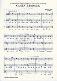 Cantate Domino per coro a voci pari (Miklos Kocsar) 