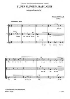 Super flumina Babilonis per coro femminile (Miklos Kocsar) 