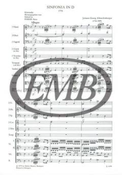 Sinfonia in D von Johann Georg Albrechtsberger 