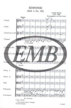 Symphony No. 103 in E-flat Major von Joseph Haydn 