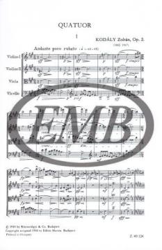 String Quartet No. 1 von Zoltan Kodaly 