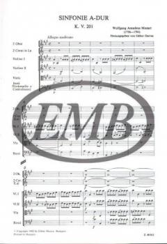 Symphony in A major, K 201 von Wolfgang Amadeus Mozart 