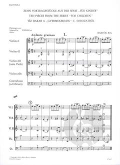 10 Pieces from the Series for Children von Béla Bartók 