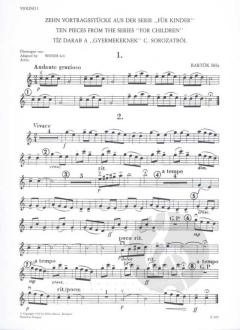 10 Pieces from the Series for Children von Béla Bartók 