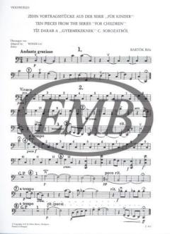 10 Pieces from the Series for Children von Béla Bartók 